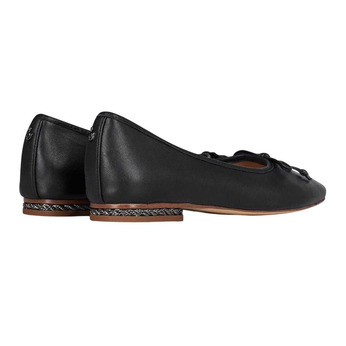 Black - Back - Sam Edelman Womens-Ladies Marison Leather Ballet Flats