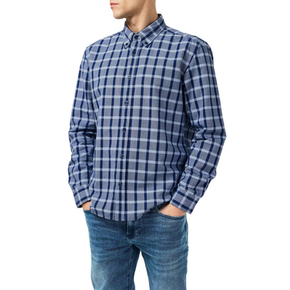 Medium Blue - Side - Boss Mens Liam Regular Shirt