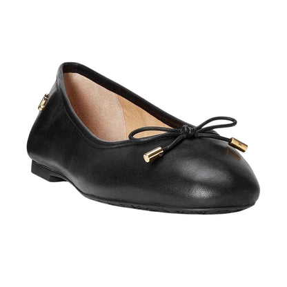 Black - Side - Ralph Lauren Womens-Ladies Jayna Bow Leather Pumps