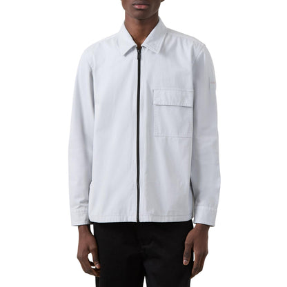 Grey - Lifestyle - Boss Mens Patterned Chest Pocket Overshirt