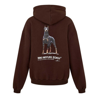 Brown - Back - MKI MIYUKI ZOKU Mens Boxy Oversized Pullover Hoodie