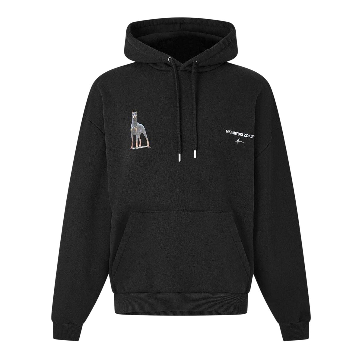 Black - Front - MKI MIYUKI ZOKU Mens Boxy Oversized Pullover Hoodie
