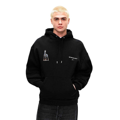 Black - Lifestyle - MKI MIYUKI ZOKU Mens Boxy Oversized Pullover Hoodie