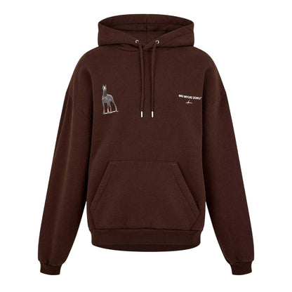 Brown - Front - MKI MIYUKI ZOKU Mens Boxy Oversized Pullover Hoodie
