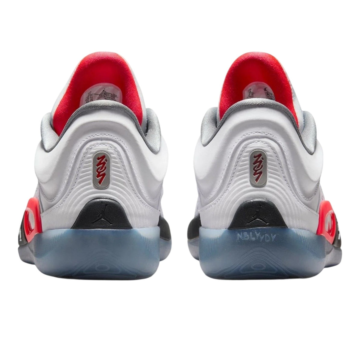 White-Red - Back - Nike Mens Zion 4 Lace Up Basketball Shoes