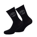 Black - Back - Timberland Mens Thermal Lightweight Crew Socks