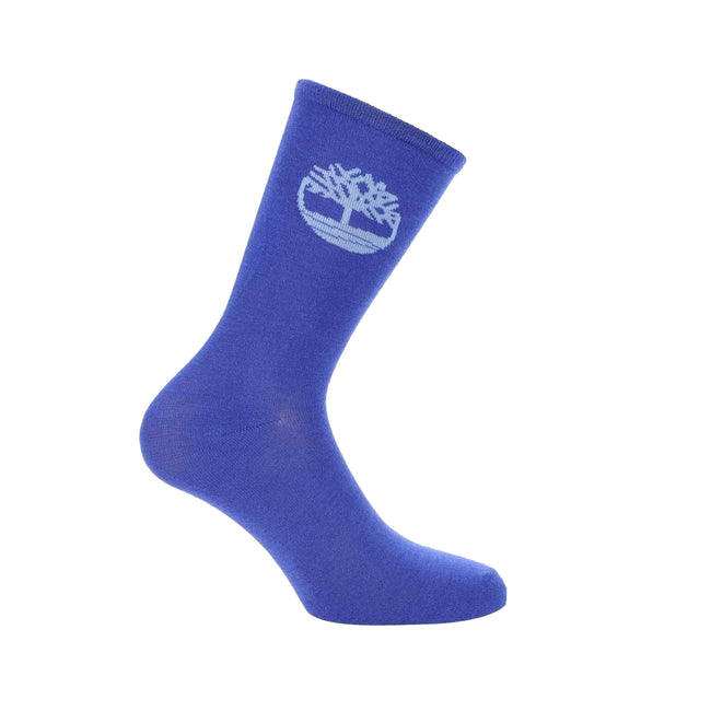 Black-Blue - Side - Timberland Mens Thermal Lightweight Crew Socks