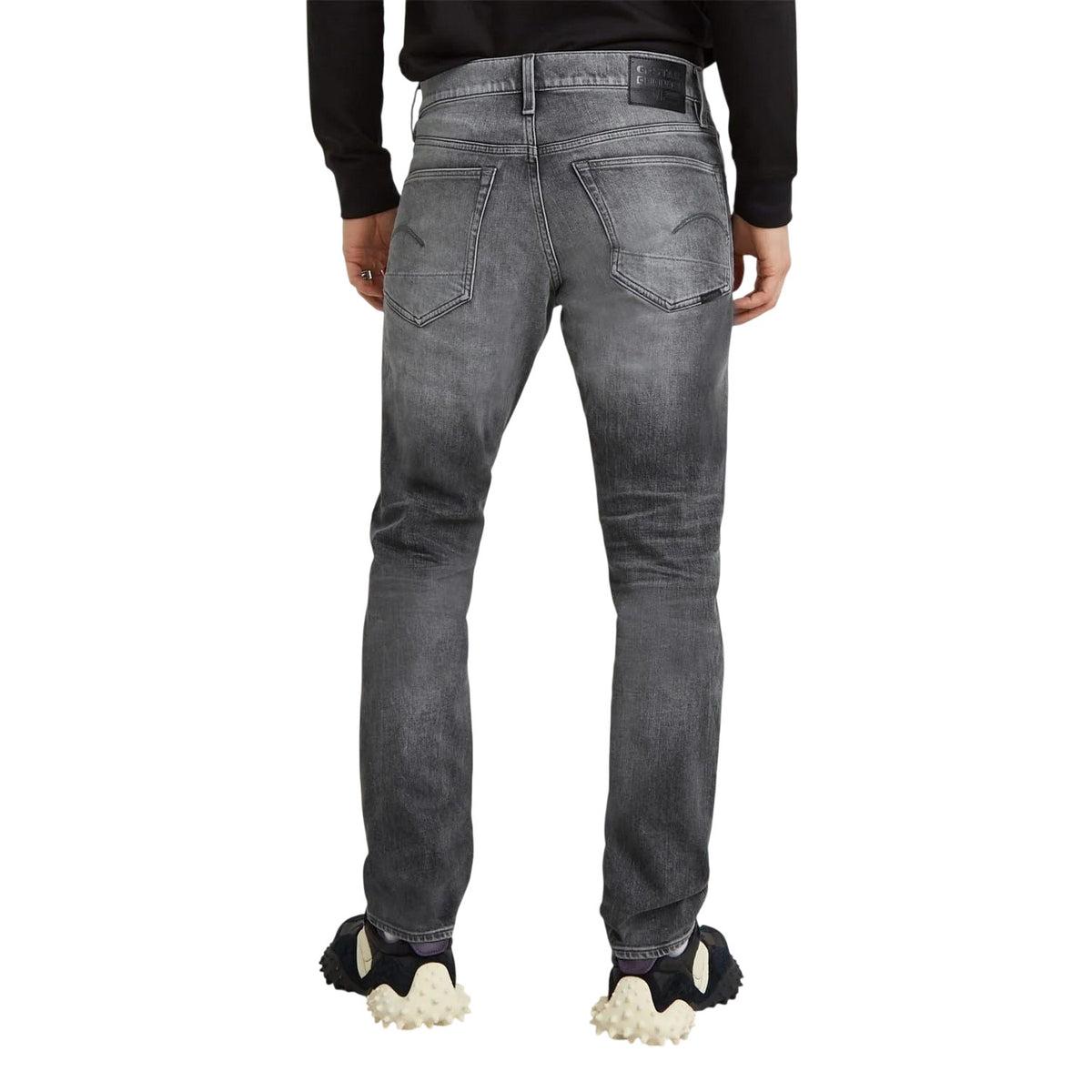 Grey - Back - G-Star Mens Denim Tapered Jeans