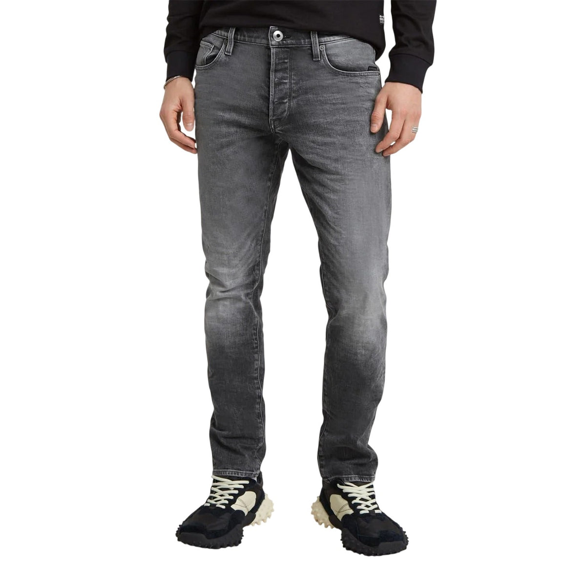 Grey - Pack Shot - G-Star Mens Denim Tapered Jeans