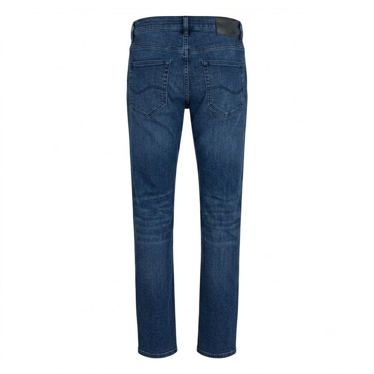 Medium Blue - Back - Boss Mens Denim Straight Leg Jeans