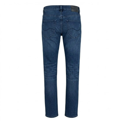 Medium Blue - Back - Boss Mens Denim Straight Leg Jeans