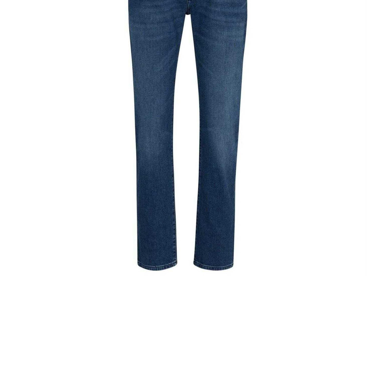 Medium Blue - Side - Boss Mens Denim Straight Leg Jeans