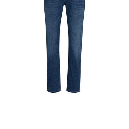 Medium Blue - Side - Boss Mens Denim Straight Leg Jeans