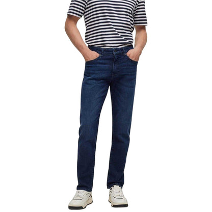 Dark Blue - Lifestyle - Boss Mens Denim Straight Leg Jeans