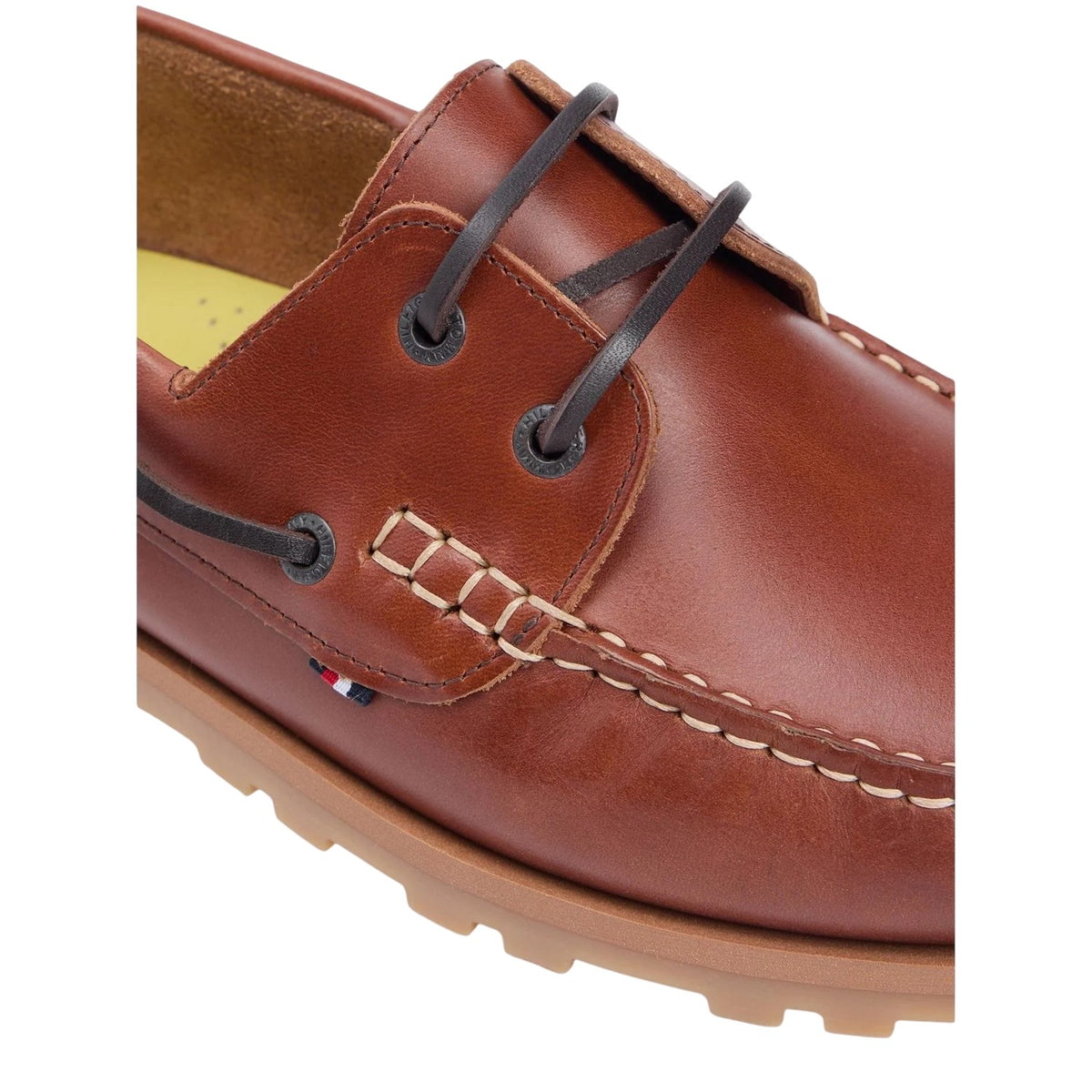 Ginger-Clay - Pack Shot - Tommy Hilfiger Mens Leather Boat Shoes