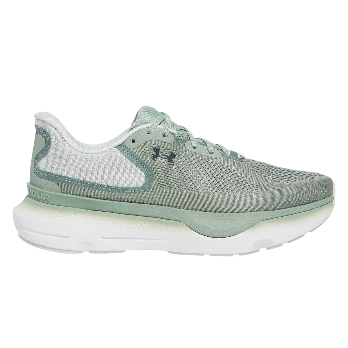 Green-Black - Front - Under Armour Mens Infinite Pro 2 Cushioned Trainers