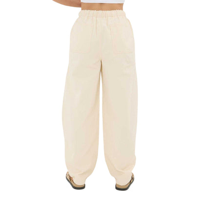 Ecru - Back - I Saw It First Womens-Ladies Barrel Jeans
