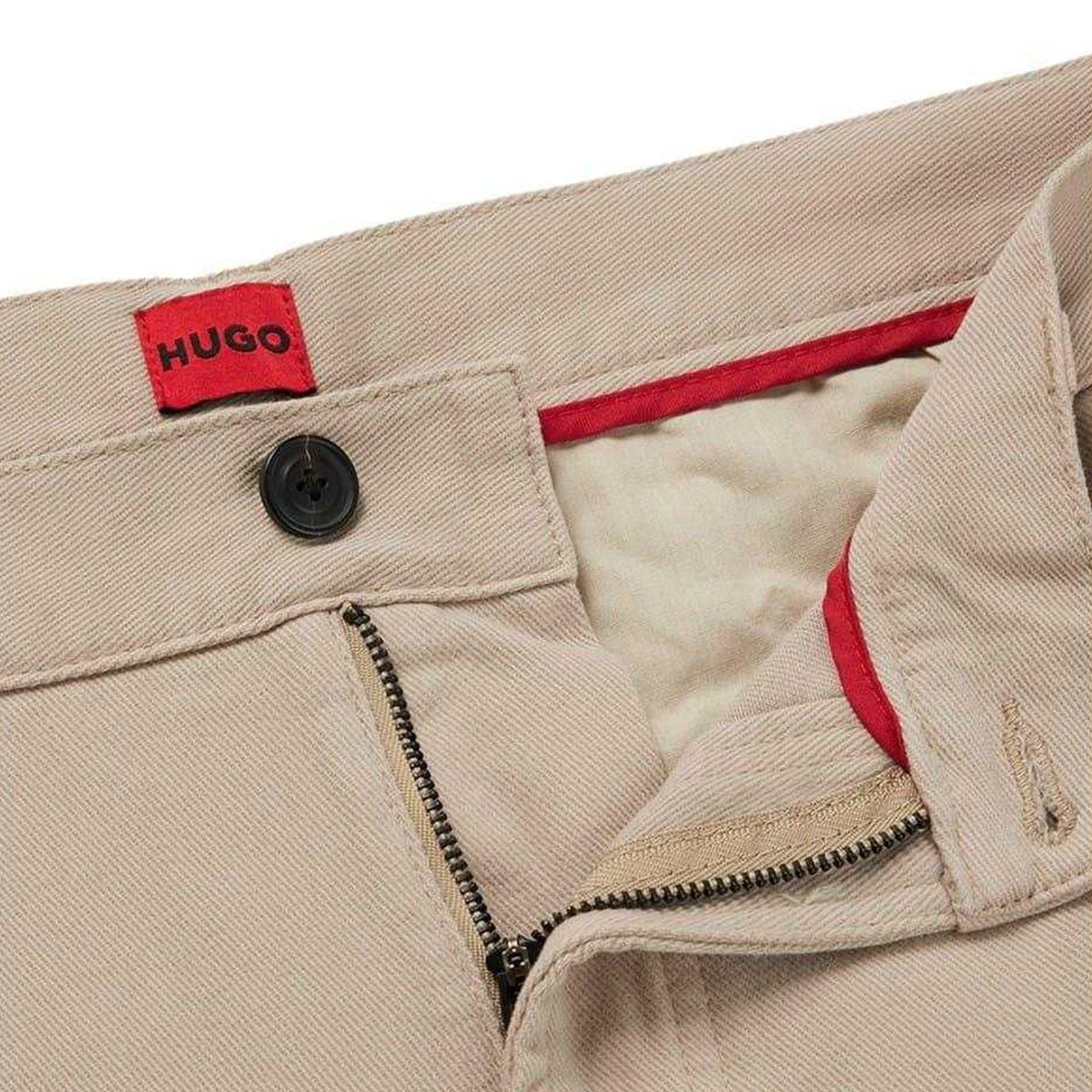 Beige - Side - Hugo Boss Mens Slim Cargo Trousers