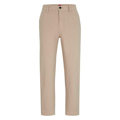 Beige - Front - Hugo Boss Mens Slim Cargo Trousers