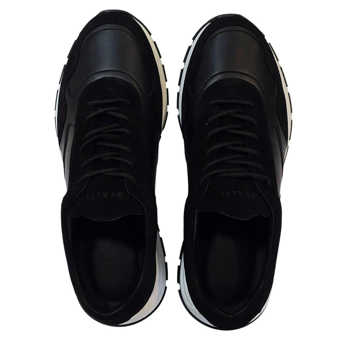 Black - Lifestyle - Loyalti Mens Martin Leather Trainers
