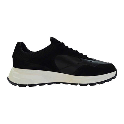 Black - Front - Loyalti Mens Martin Leather Trainers