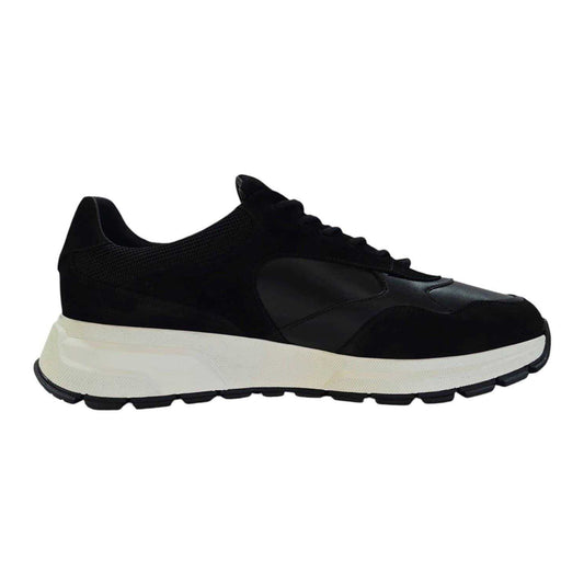 Black - Front - Loyalti Mens Martin Leather Trainers