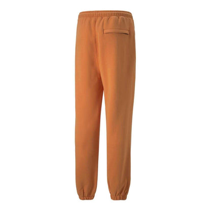 Jaffa Orange - Back - Puma Unisex Adult Ami Fleece Heart Tapered Joggers