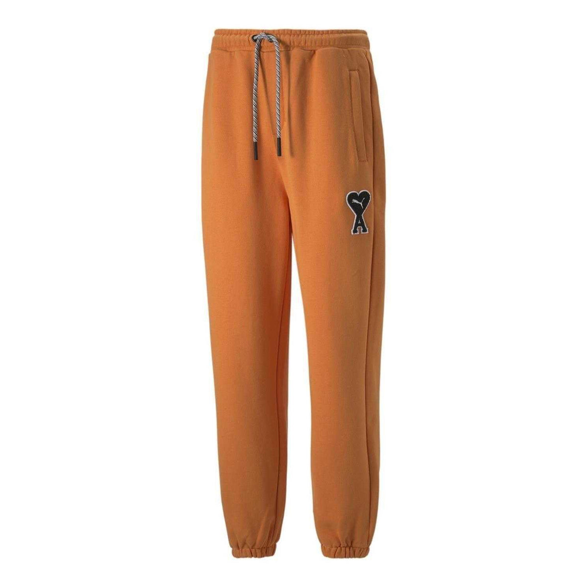 Jaffa Orange - Front - Puma Unisex Adult Ami Fleece Heart Tapered Joggers