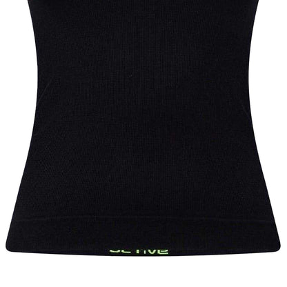 Black - Side - Off White Womens-Ladies Slim Tank Top