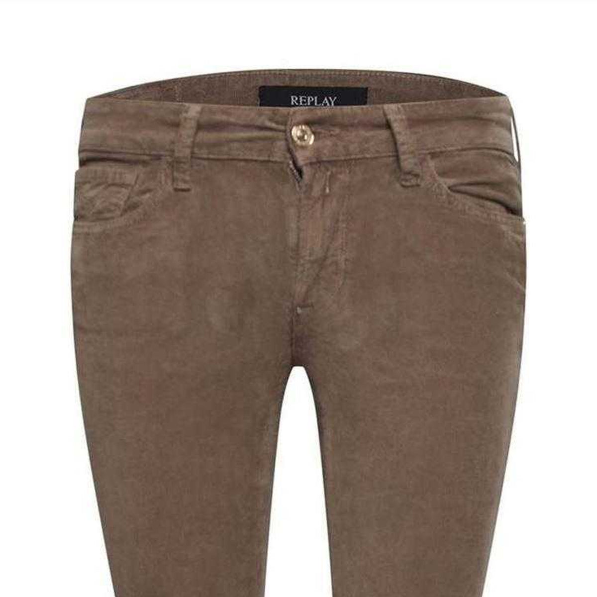Beige - Side - Replay Womens-Ladies Luz Skinny Jeans