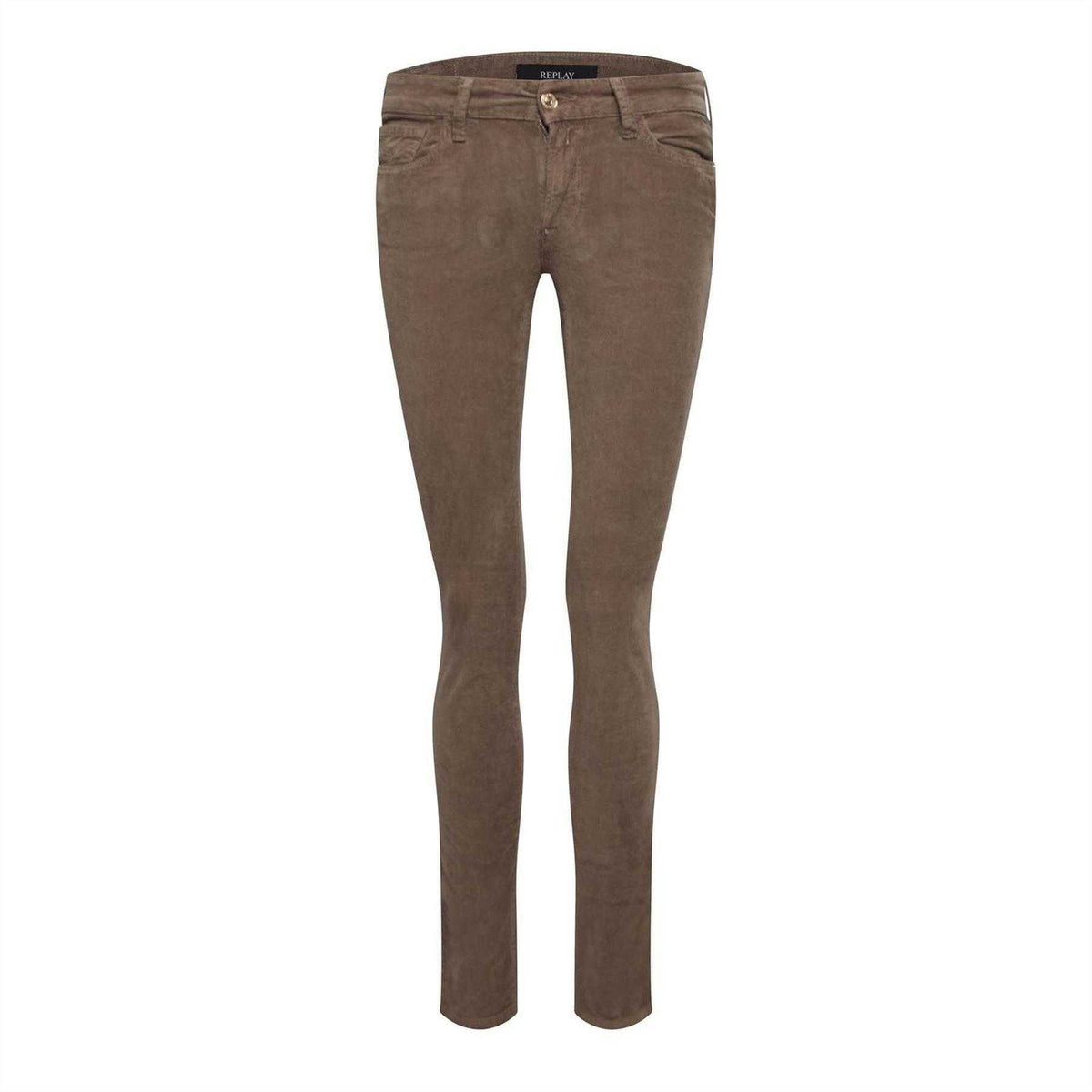 Beige - Front - Replay Womens-Ladies Luz Skinny Jeans