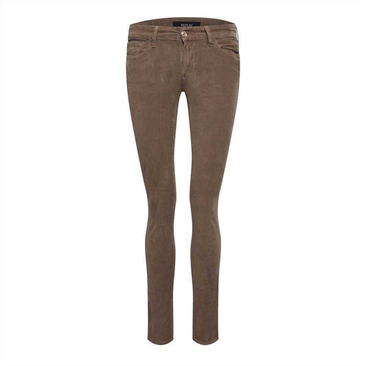 Beige - Front - Replay Womens-Ladies Luz Skinny Jeans