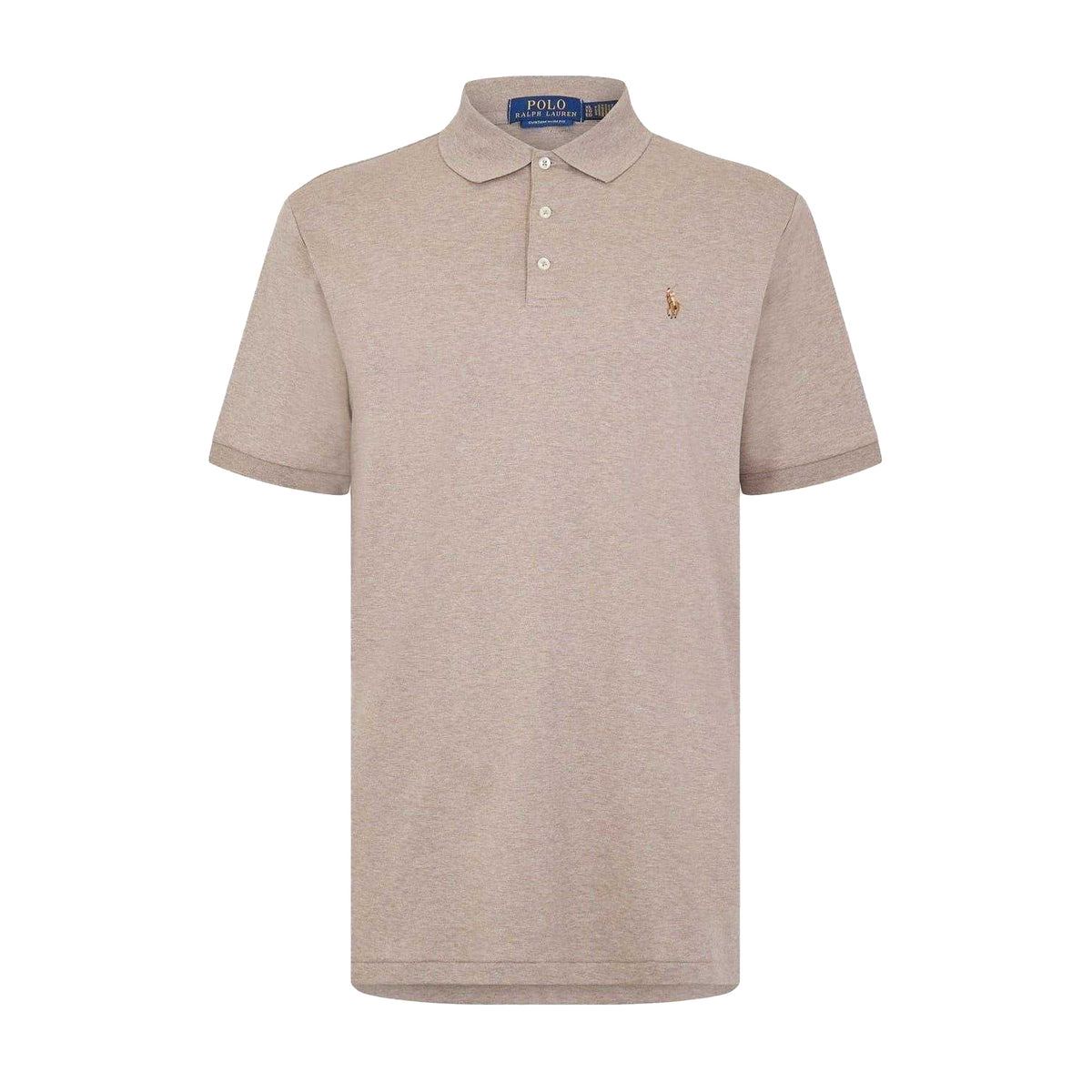 Pale Cream - Front - Ralph Lauren Mens Pima Cotton Slim Short-Sleeved Polo Shirt