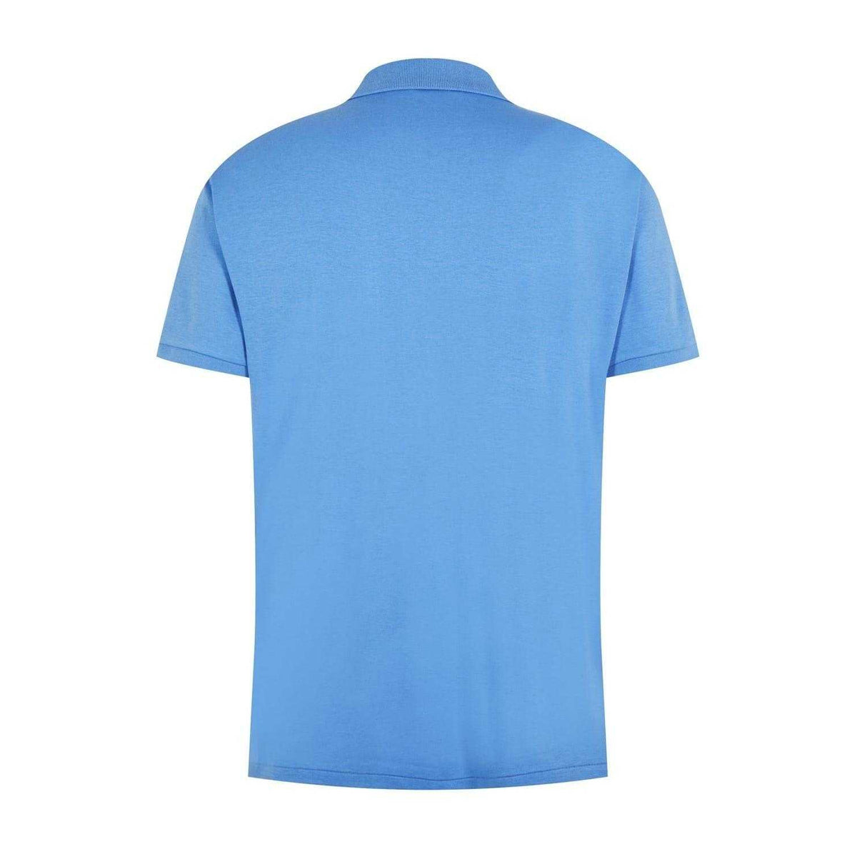 Sky Blue - Back - Ralph Lauren Mens Pima Cotton Slim Short-Sleeved Polo Shirt
