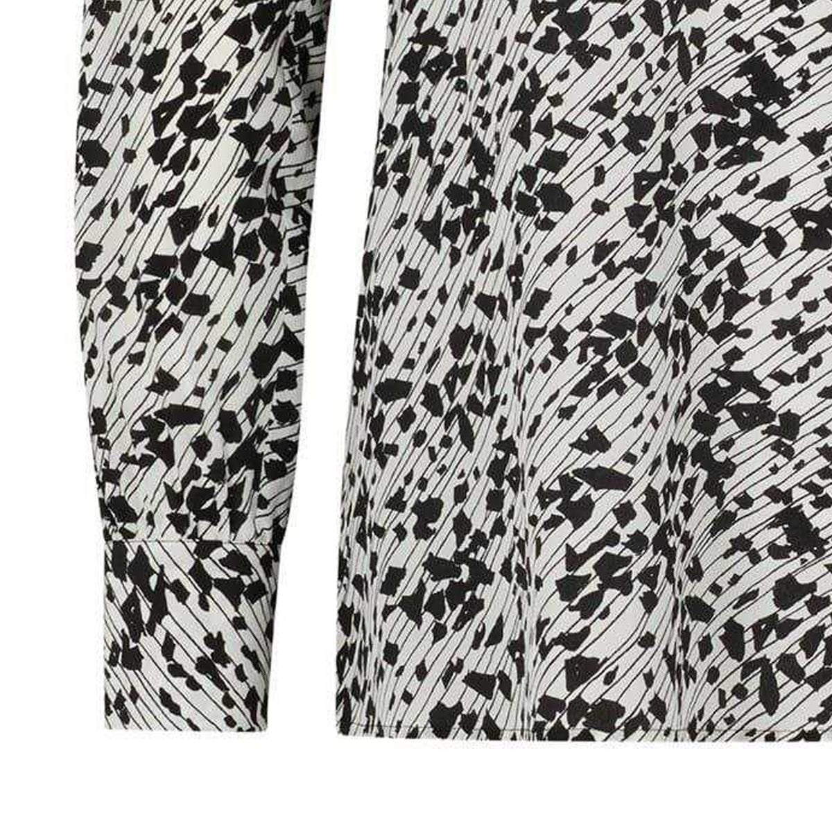 Black - Side - Boss Womens-Ladies Abstract V Neck Blouse