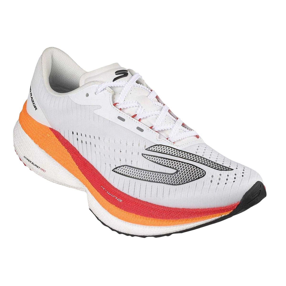 White-Orange - Pack Shot - Skechers Mens Razor Running Shoes