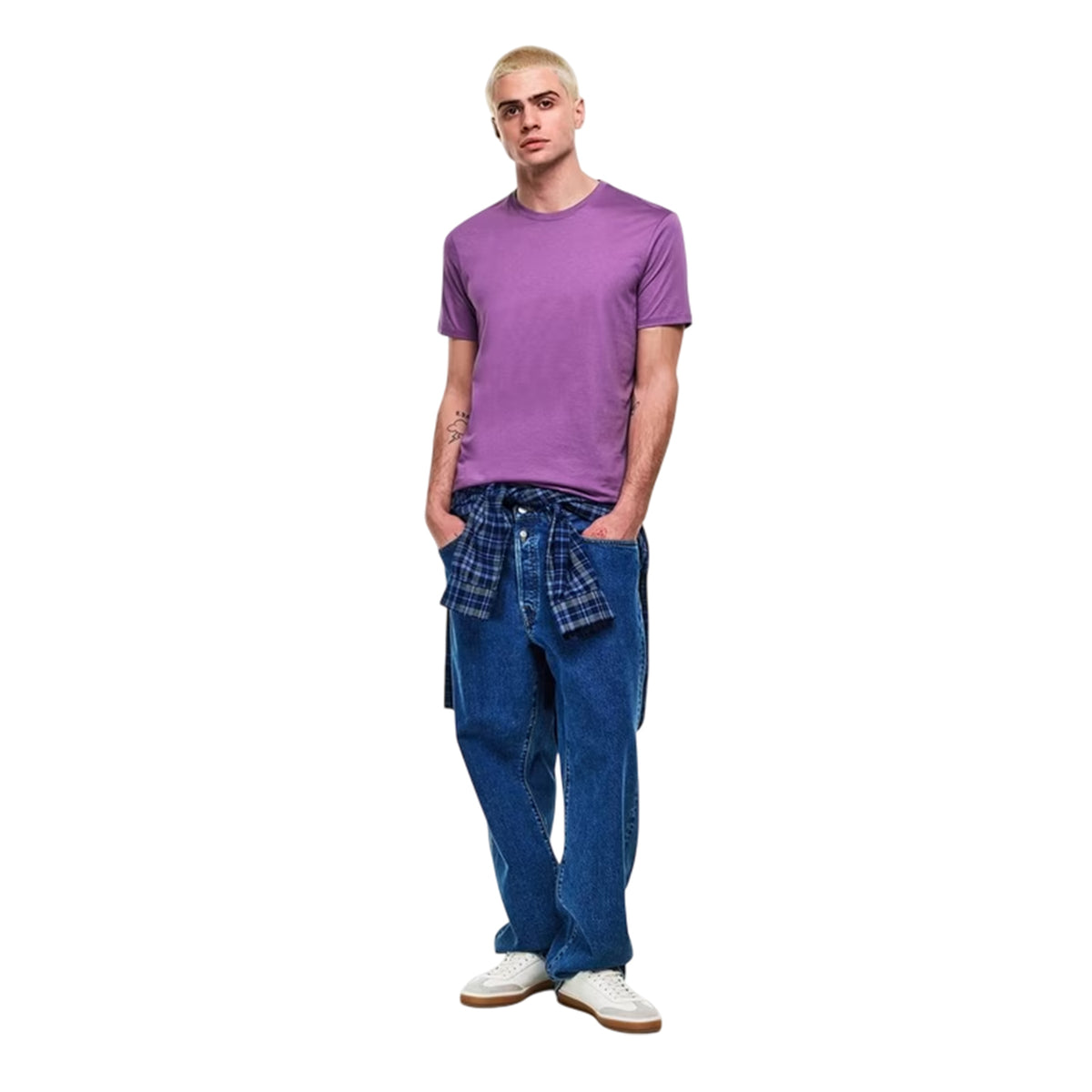 Grape Wine Purple - Pack Shot - Armani Exchange Mens Short-Sleeved T-Shirt