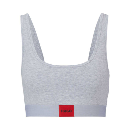 Grey - Front - Hugo Womens-Ladies Red Label Logo Bralette