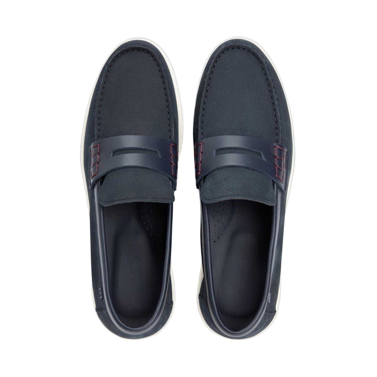 Desert Sky - Side - Tommy Hilfiger Mens Nubuck Flat Trainers