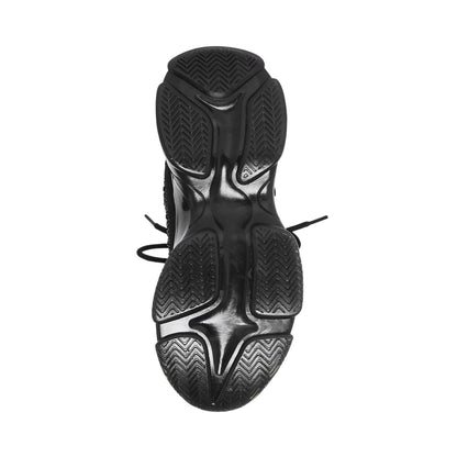 Black - Side - Steve Madden Womens-Ladies Maxima-R Embellished Mesh Trainers