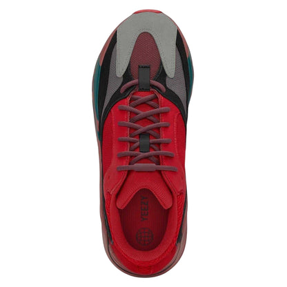 Red - Side - Adidas Mens Yeezy Boost 700 Leather Trainers