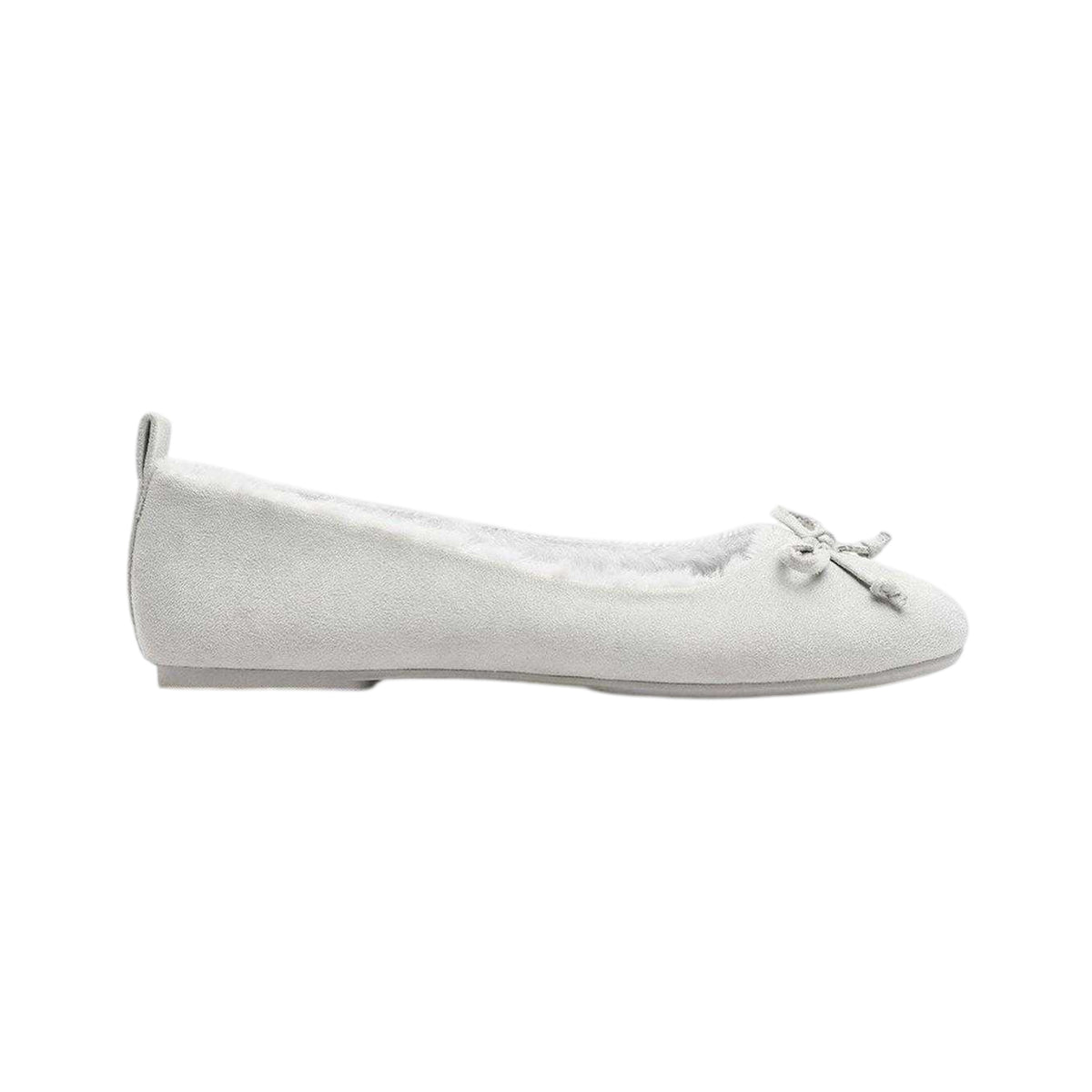Light Grey - Front - Where´s That From Womens-Ladies Cassia Faux Suede Slippers