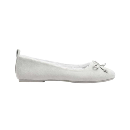 Light Grey - Front - Where´s That From Womens-Ladies Cassia Faux Suede Slippers