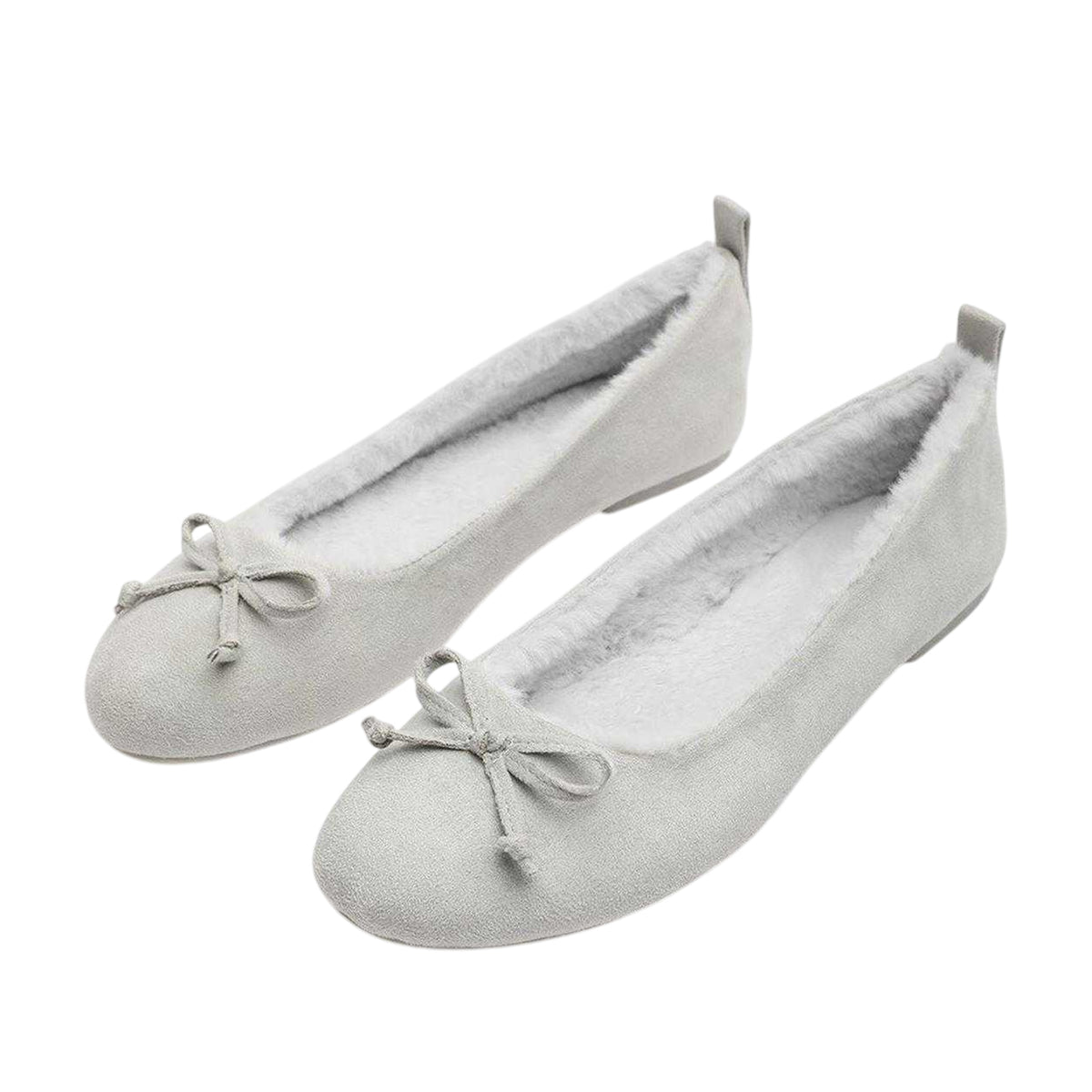 Light Grey - Back - Where´s That From Womens-Ladies Cassia Faux Suede Slippers