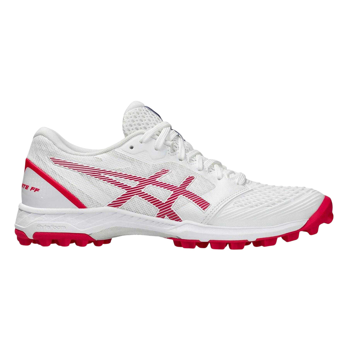 White-Bright Rose - Front - Asics Womens-Ladies Field FF Astro Hockey Shoes