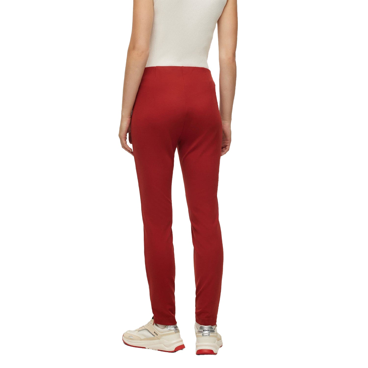 Red - Back - Boss Womens-Ladies C Tashani Trousers