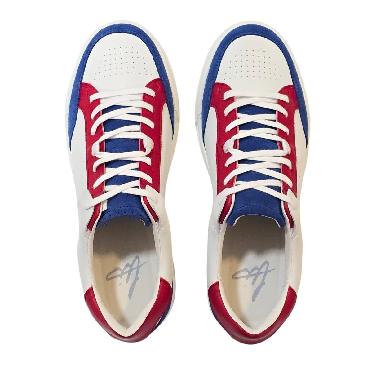 White-Blue-Red - Lifestyle - Loyalti Mens Braid Trainers