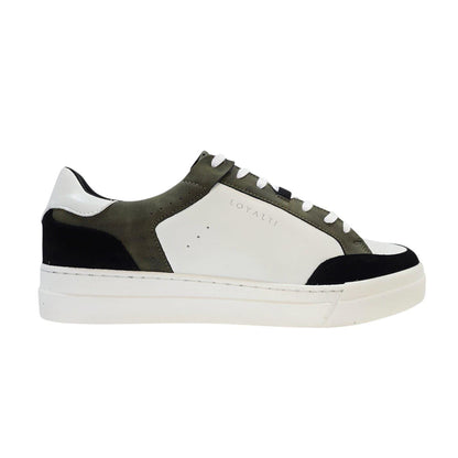 White-Black-Green - Front - Loyalti Mens Braid Trainers