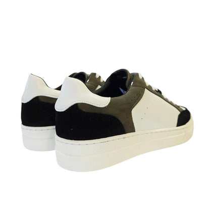 White-Black-Green - Back - Loyalti Mens Braid Trainers