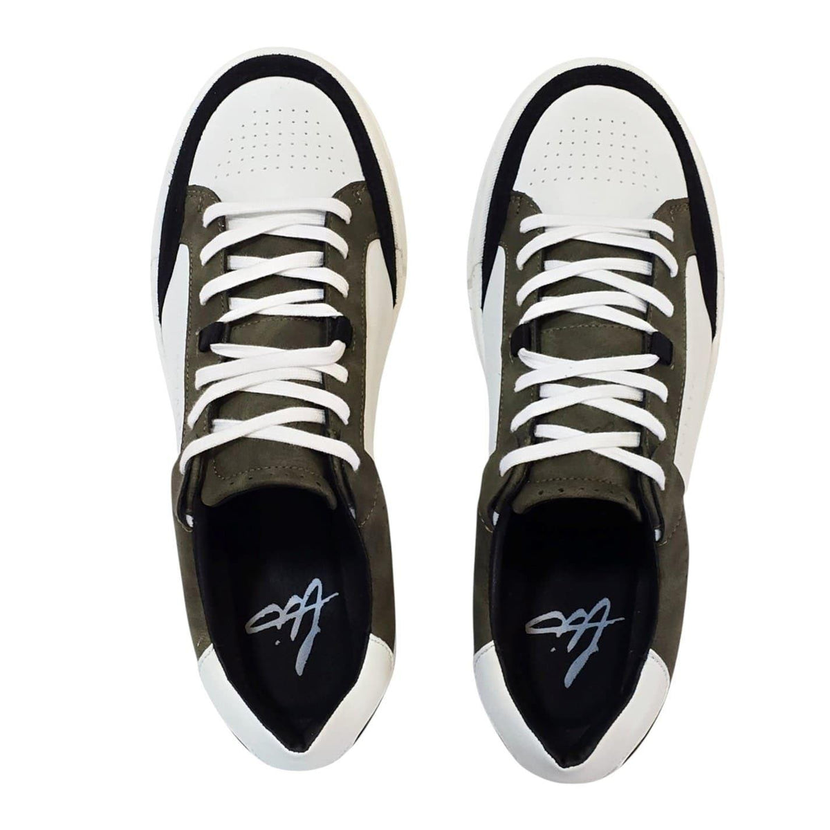 White-Black-Green - Lifestyle - Loyalti Mens Braid Trainers